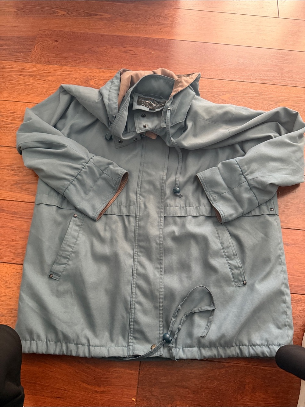 Light Blue Women's Hooded Anorak Jacket